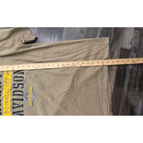 Harley Davidson Monkey's Eyebrow Mens XL Brown Double Sided T Shirt - Picture 6 of 6